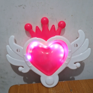 Bel Musik Sepeda Anak Bentuk Mahkota Hati Love Music Light Bicycle Horns Battery