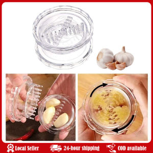Garlic Press Peeler Crusher Manual Garlic Press Food Vegetables Manual Cutter Peeler Grinders Garlic Tools Kitchen Gadgets Kitchen Multifunctional Garlic Crusher Manual Garlic Press Roll Crusher Chopper Kitchen Gadgets Accessories White