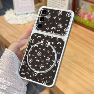 Phone Case for Samsung Galaxy S26 S25 S24 S23 S22 Ultra S25 S24 FE Cases Minimalist Black Tiny Heart Print With A Bracket Fundas