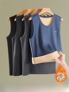 miiow | Thickened Fleece Warmth Mens Vest Winter New Style MiiOW Cat Person Wool Underwear Thermal Vest No Trace One-Piece Design