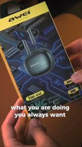 Awei T88 TWS Bluetooth Earphone Gaming Earbuds 10mm Low Frequency Low Latency IPX6 WaterProof