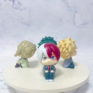 Bandai | New My Hero Academia Chibi Sitting Figure Bakugo Katsuki Midoriya Izuku Anime Desktop Decoration Gift for Boys & Girls
