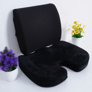 Vusign Cushion Bantal Sender dan Duduk Sandaran Punggung Alas Kursi Kantor Jok Mobil Bantal Memory Foam Empuk VS75X