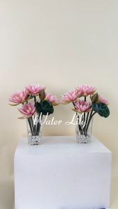 แจกันดอกบัวประดิษฐ์ ดอกบัวบูชาพระ ดอกบัวปลอม สวยเหมือนจริง