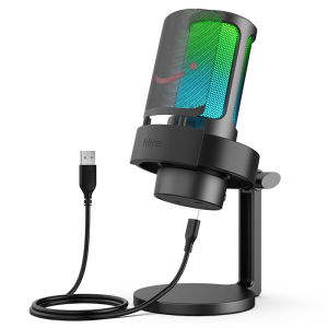 FIFINE | FIFINFIFINE USB Gaming Microfono Para PC Mac PS4 PS5 RGB Condensador Micrófono Per StreamingPodcasts Con Control RGB A8