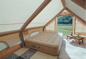 GAMGAM Automatic Inflatable Mattress Bed | with Built-in Air Pump | 40cm thickness | Fast Inflation and deflation | Queen size | Camping | Outdoor | Indoor