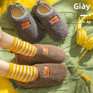 Đôi Dép Bông Giữ Ấm Mùa Đông Cho Bé Trai & Bé Gái Chất Liệu Bông Mềm Mại Đế Mềm Chống Trơn Trượt Dùng Trong Nhà.