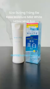 Sữa Dưỡng Trắng Dưỡng Ẩm Kose Moisture Mild White Milky Lotion 140ml Nhật Bản
