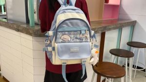 กระเป๋าเป้สะพายหลัง กระเป๋านักเรียน จุของได้เยอะ สไตล์เกาหลี และญี่ปุ่น สําหรับผู้หญิง