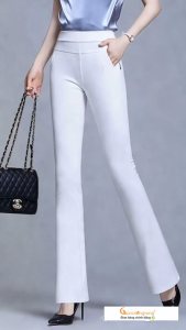 Quần nữ công sở ống loe treggings lưng cao lưng thun GLQ051 Cuocsongvang