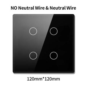 4/6/8 Gang Smart WiFi 4x4 Brazil Wall Light Switch Touch Panel Sensor Smart Home Interruptor Work with Tuya Alexa Google Home