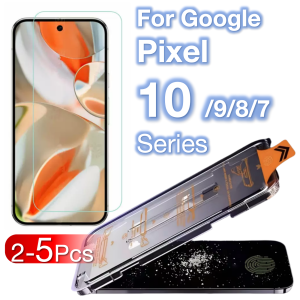 2-5Pcs For Google Pixel 10 9 Pro XL 9a 8A 8 7 7a 6a 5G Screen Protector Toughened Glass Accessories No Dust Bubbles Easy Kit