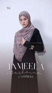 Valenshaqueen Hijab Pashmina Motif JAMEELA Bahan Ceruti Babydol Premium Terbaru 2025
