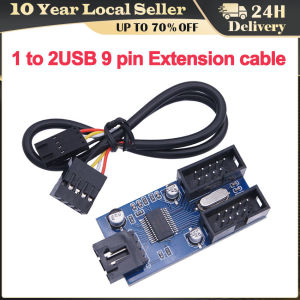 Motherboard USB 2.0 9Pin Female Interface Header Splitter 1 To 2/4 Extension Cable Adapter 9-Pin PC Computer USB HUB Connectors