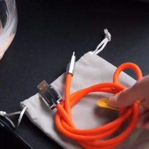 Original USB Liquid Silicone Cable 120W 3in 1cable  Metal 6A Type C Fast Charge Cable Micro USB