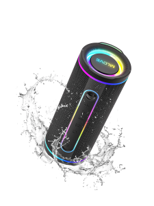 MLOVE E80 Bluetooth Speaker Bluetooth 5.4 Dual Speakers RGB Lights IPX7 Waterproof TWS Connectivity