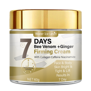 Bee Venom Ginger Firming Cream. Collagen Caffeine Niacinamide. Face Body Use. Bright Tight Lift. Results 7 Days.60g