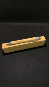 Custom Wooden Pen Gift Set 2pcs Black – Personalized Name Logo Signature Pens for Corporate Souvenirs & Business Giveaways