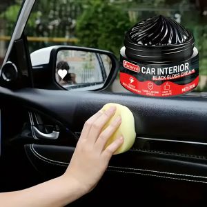 30g black gloss and tire shine wax - plastic and dashboard coating tire shine agent and protector long-lasting repair