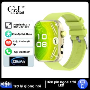 laxasfit | Đồng Hồ Thông Minh Thể Thao G.L Wear 2026 Dành Cho Nam & Nữ Hỗ Trợ Gọi Bluetooth Đèn LED Đa Chức Năng Theo Dõi Thể Dục Ngoài Trời Giám Sát Giấc Ngủ