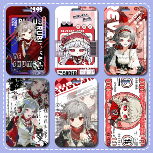 Wild Raspberry Game Return around Card Holder Neck Strap Bus Card Campus Card Female Model Wild Raspberry Anime Thẻ Ăn Trưa