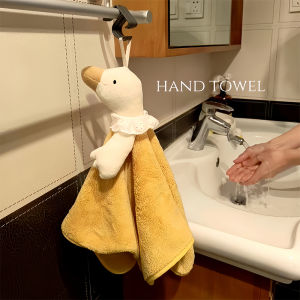 Khăn Lau Tay Hình Gấu Dễ Thương Khô Nhanh Thấm Hút Treo Tường Phòng Tắm Khăn Lau Tay Chuyên Dụng Cho Phòng Tắm Chất Liệu Cotton