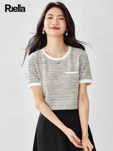 puella | Chic Color-block Knit T-Shirt