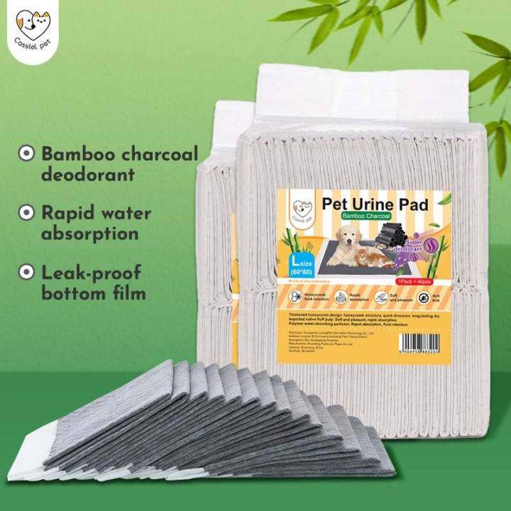 CASSIEL PET Bamboo Charcoal Wee Wee Pad Pet Urine Pad S 100Pcs M 50 cassiel-pet-bamboo-charcoal-wee-wee-pad-pet-urine-pad-s-100pcs-m-50