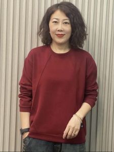 Autumn New Mothers Clothes Casual round Neck Long Sleeves Sweatshirt Middle-Aged and Elderly Autumn Clothes Loose Plus Size Solid Color Pullover