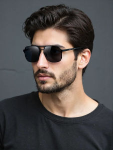 New Style Square Polarized Sunglasses With Classic Double Bars Ultra-light Sun Protection Driving Sunglasses 5148