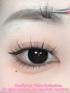 240PCS Glue Free Eyelashes Large Capacity C-curl Self-adhesive False Eyelashes Natural Thick Soft Fluffy
