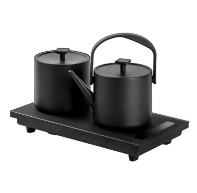 Modern Minimalist Walnut Wood Tea Table Set
