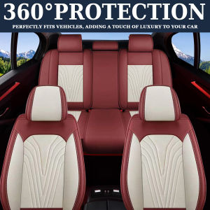 Toyota Car Seat Covers Full Set Leather Waterproof Car Seat Cushion 5 Seats Interior Covers Full Wrapping Seat Protector for Vios Hilux Wigo Corolla Raize Yaris Innova Rav4 etc