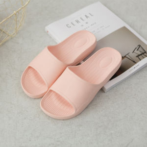 รองเท้าแตะพื้นนุ่มสไตล์ญี่ปุ่นสำหรับผู้หญิงในบ้านในฤดูร้อนกันลื่นกันลื่นในห้องน้ำสำหรับคู่รักในบ้าน