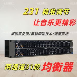 Professional 231 Equalizer High Quality Two Channel Dual 31 Segment Audio Processor for Home Stage Bar Performances