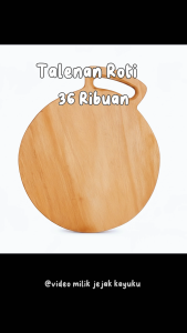 Talenan Roti Kayu Mahoni Bulat Bergagang Tebal 2 cm – Diameter 20 25 30 cm