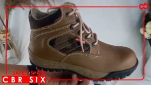 Boot Keselamatan Kulit Asli & Ujung Kaki Pelindung Besi