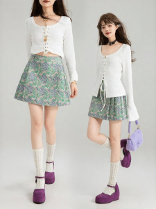 Keiko | Chinese Style High-Waist A-Line Skirt