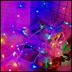 220V String Lights 100LED Christmas Decorative Lights Christmas decor Outdoor/Indoor Holiday Decorative Flash Lights with Tail Insert