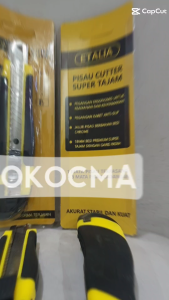 Cutter Pisau Besar Etalia - Pisau Cutter Super Tajam + Refill 3 Cutter