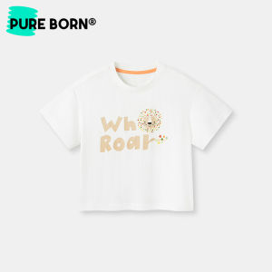 Pureborn Breathable Cotton T-Shirt for Babies Summer New Arrival Short Sleeve Printed Thin Top Casual Style Children Wear