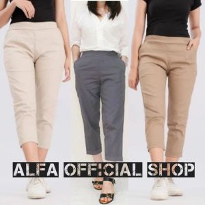 Gio Pant Wanita Terbaru Kain Twill Combad Stitch Premium