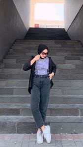 Celana Haighwaist Jeans Wanita Pinggang Tinggi Celana Jeans Boyfriend Kekinian