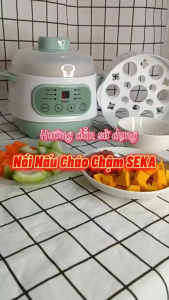 Nồi nấu cháo chậm 6 chức năng Seka SK6132 nấu ngon đảm bảo dinh dưỡng cho bé - Bảo hành 24 tháng