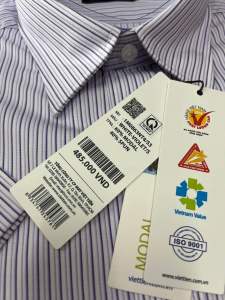 Áo sơ mi viettien ngắn tay lai bầu (1M0863)