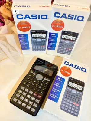 Casio fx-100MS Scientific Calculator 401 Functions 2-Line Display 2-Line Display Stat-Mode LR44 Battery