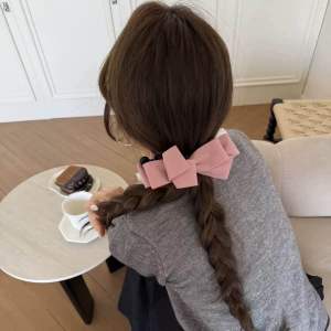 A240✨Caramel Mousse Velvet Bow Banana Clip焦糖慕斯复古绒面多层蝴蝶结香蕉夹Klip Rambut Ekor Kuda Manis甜美高马尾夹气质百搭发饰High Ponytail Hair Clip