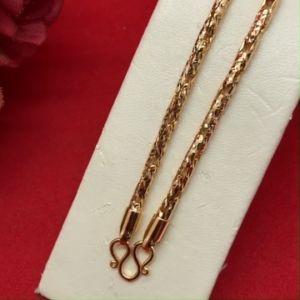 คอทอง 14K ลายรางรถไฟ ชุบ 14K ทองเค ใส่ได้ทุกโอกาส ใส่อาบน้ำ ใส่ในชีวิตประจำวัน