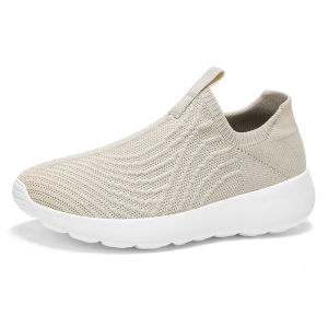 Breathable Slip-On Casual Shoes Mens Womens Spring Autumn New Large Size Elastic Face Socks Anti-Slip Soft Bottom Shoes