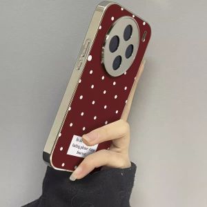 Vivo X200 Ultra Phone Case Fashion Simple Red White Dot English 100 pro Full Cover Anti-Fall Beautiful with Stand 80 Electroplated Small Sheepskin Hard Shell 70 Popular Super Fire